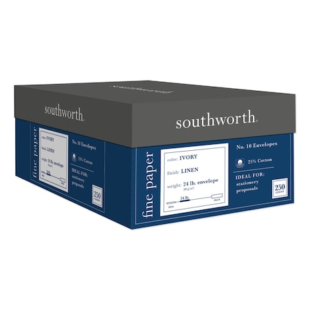 Southworth Envelope, Cotton/Linen, Ivory, PK250 J564-10